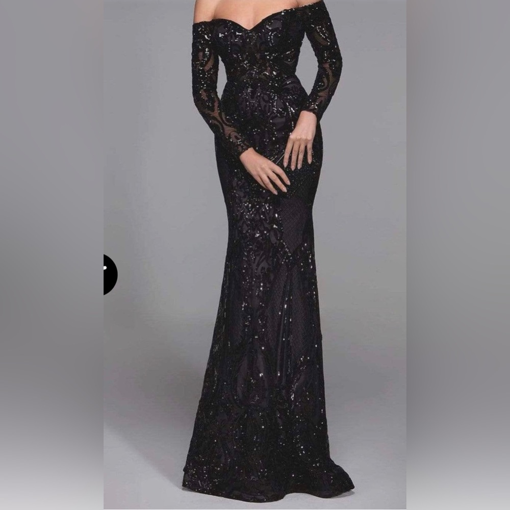 Alyce Paris Off-Shoulder Gown